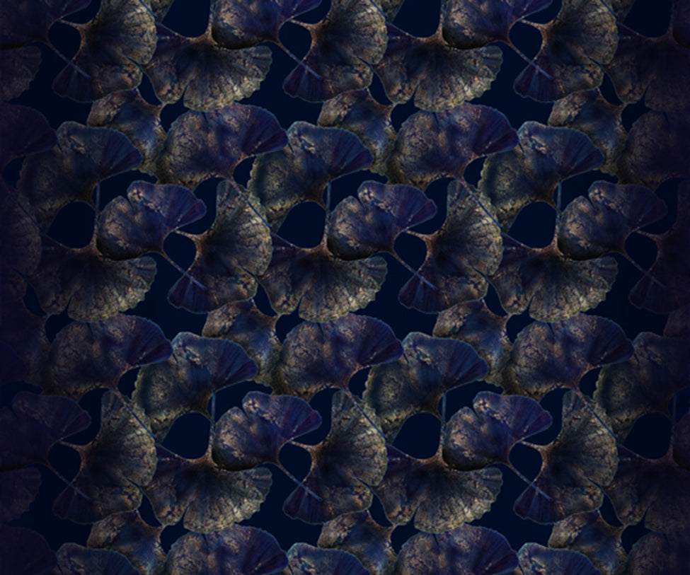 Ginko Leaf Blue Rug Moooi