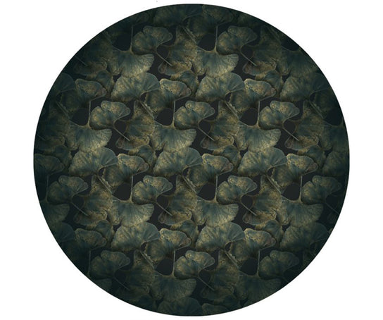 Ginko Leaf Green Round Rug Moooi