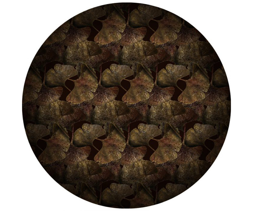 Ginko Leaf Rust Round Rug Moooi