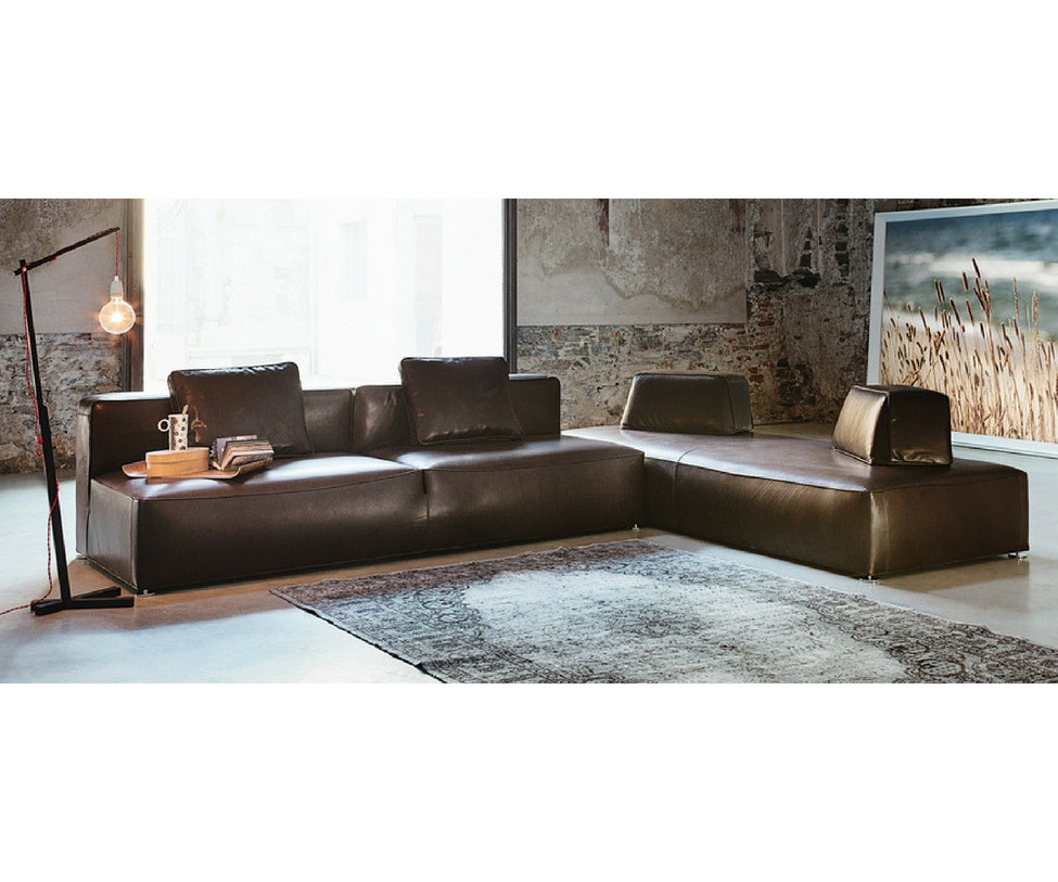 Vibieffe 275 Glam Modular Sofa Brown Leather