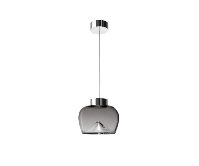 Leucos Aella Bold Suspension White Sfumato and Chrome