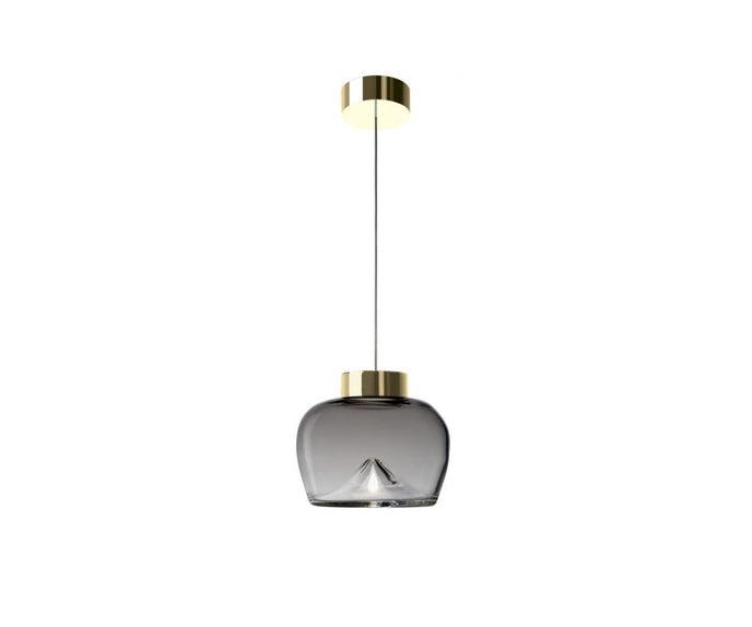 Leucos Aella Bold Suspension White Sfumato and Chrome