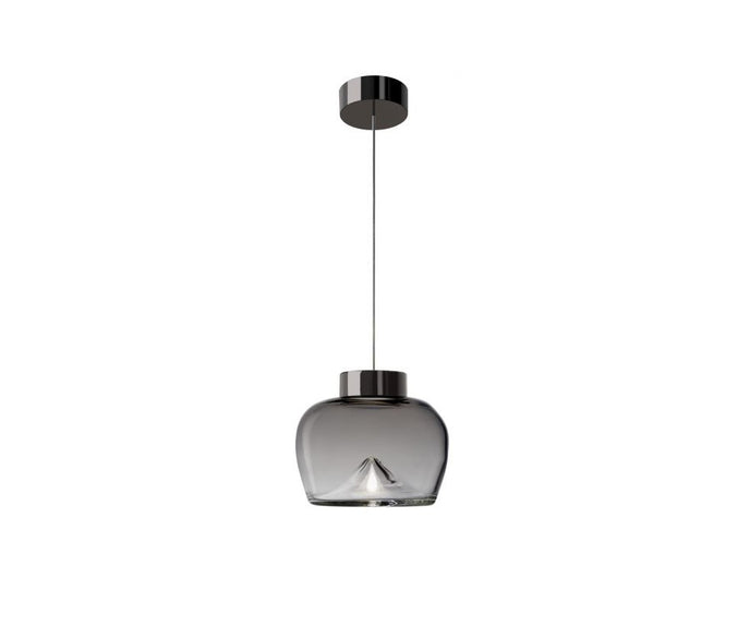 Leucos Aella Bold Suspension White Sfumato and Chrome