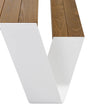 Extremis Hopper 300 Picninc Table White Legs
