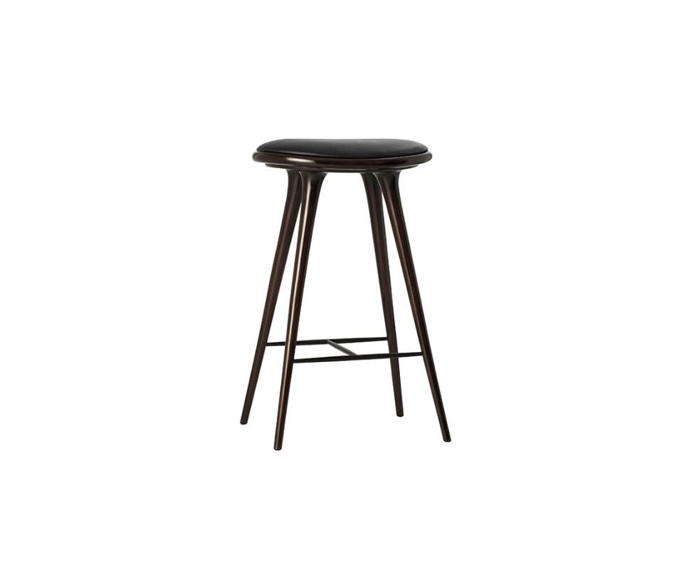 High Stool Dark Stained Beech Mater