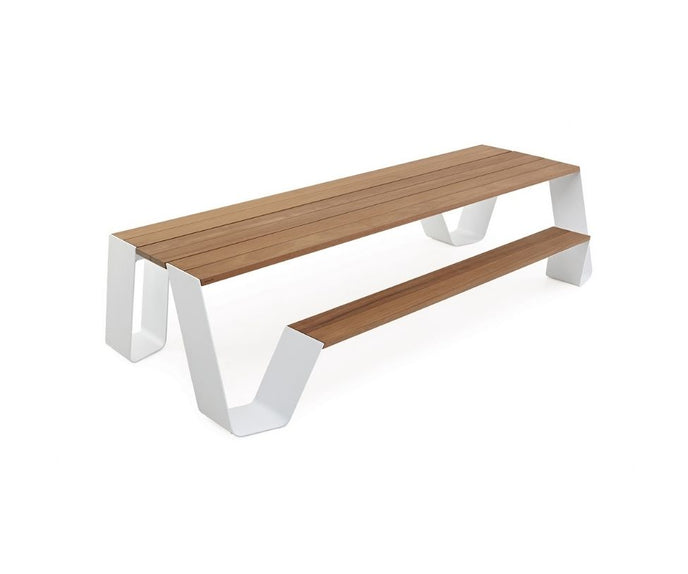 Extremis Hopper 300 Picninc Table White Legs