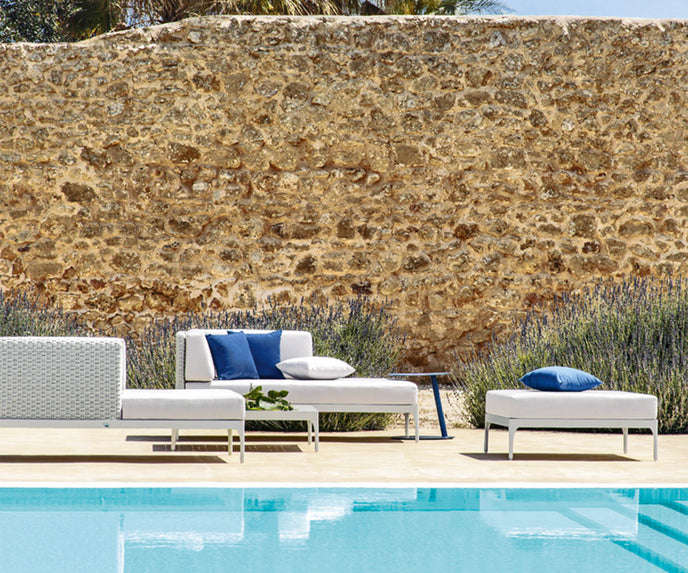 High end Infinity Ottoman by Ethimo Casa Design