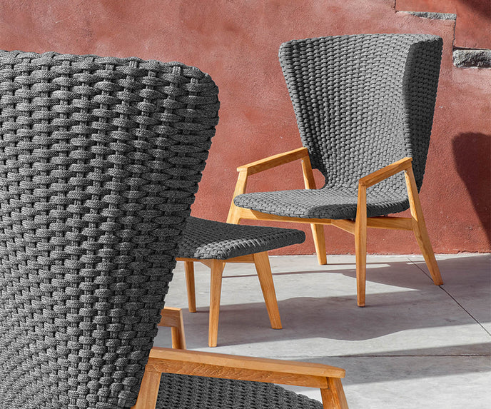 High end Knit High Back Armchair by Ethimo Casa Design