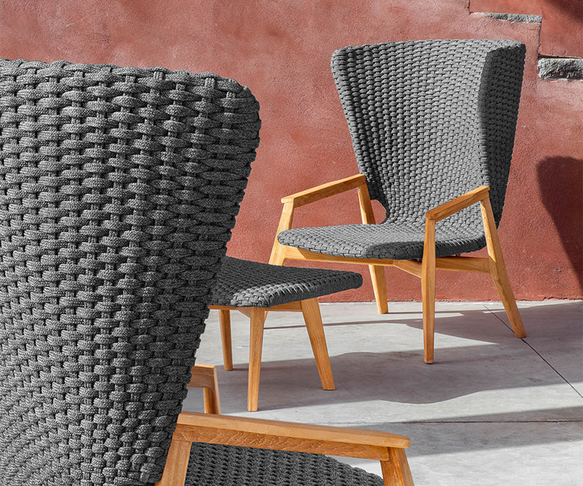 High end Ethimo Knit Footstool by Ethimo Casa Design