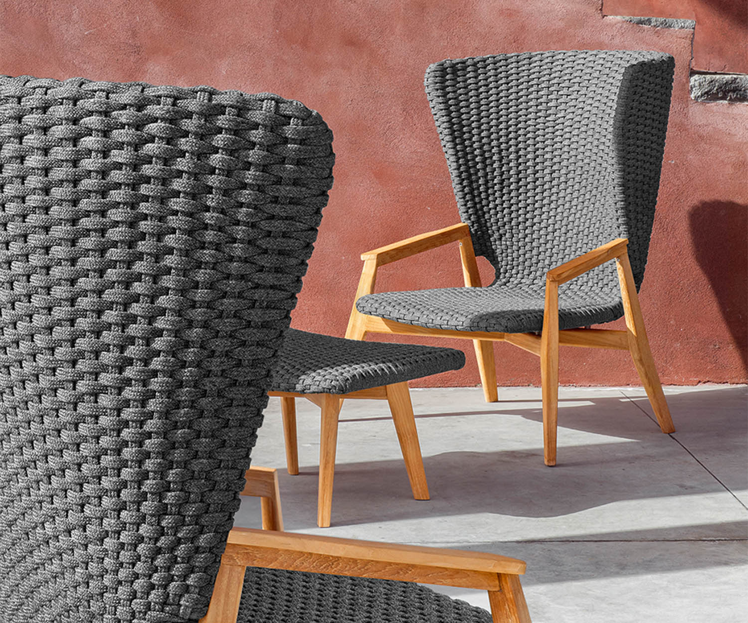 High end Ethimo Knit Footstool by Ethimo Casa Design