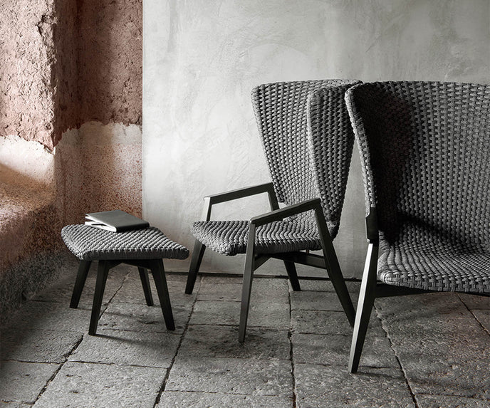 High end Ethimo Knit Footstool by Ethimo Casa Design