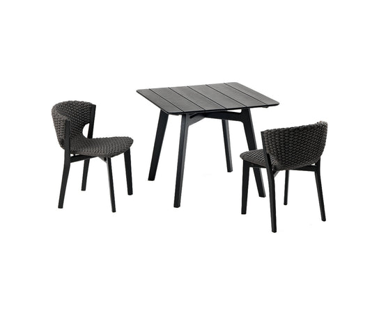 High end Knit Square Dining Table by Ethimo Casa Design