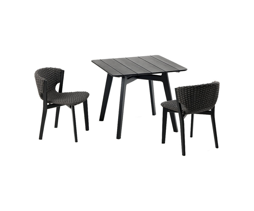 High end Knit Square Dining Table by Ethimo Casa Design