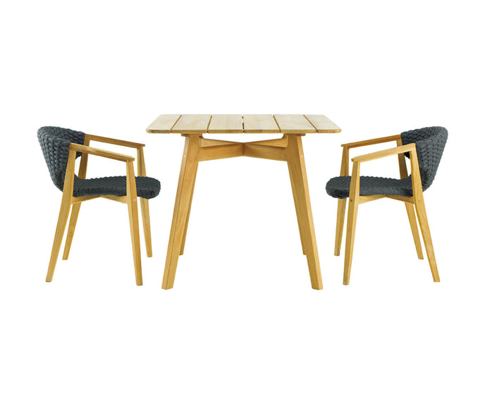 High end Knit Square Dining Table by Ethimo Casa Design