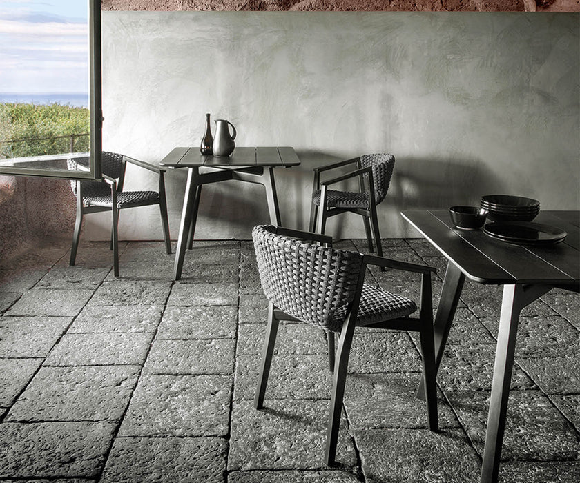 High end Knit Square Dining Table by Ethimo Casa Design