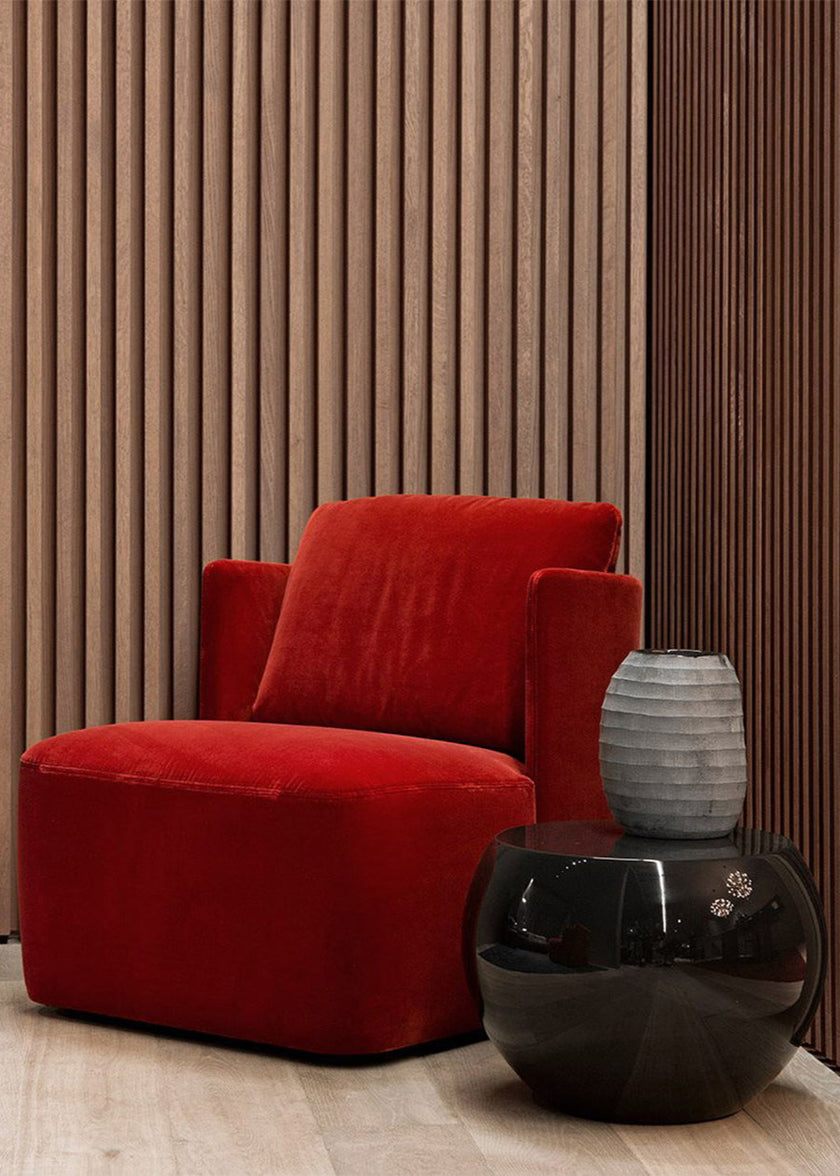 High End Keeton Fit Red Armchair by Meridiani Casa Design Group