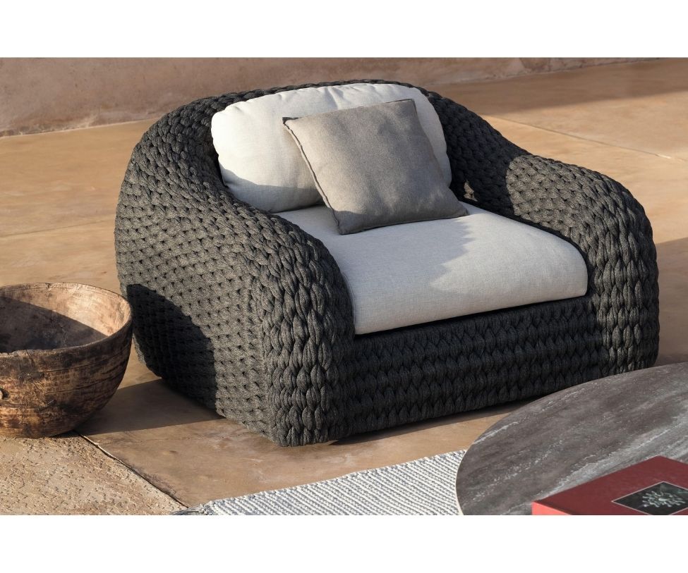 High end Kobo Anthracite Lounge Chair by Manutti Casa Design