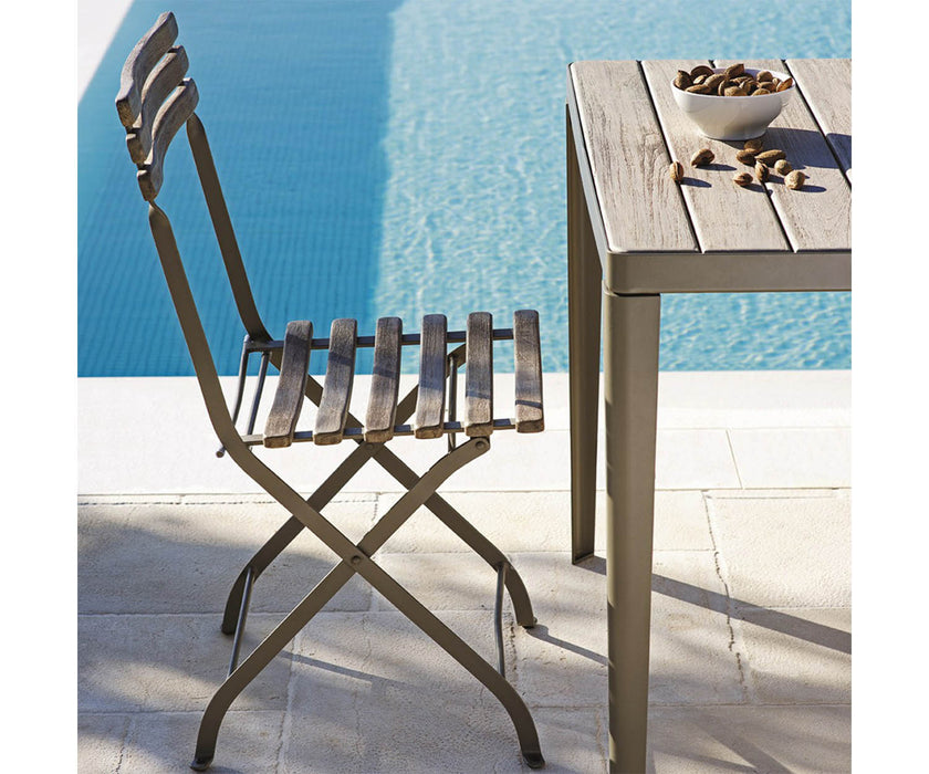 High end Laren Folding Dining Chair by Ethimo Casa Design