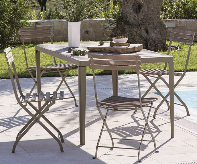 High end Laren Rectangular Dining Table by Ethimo Casa Design