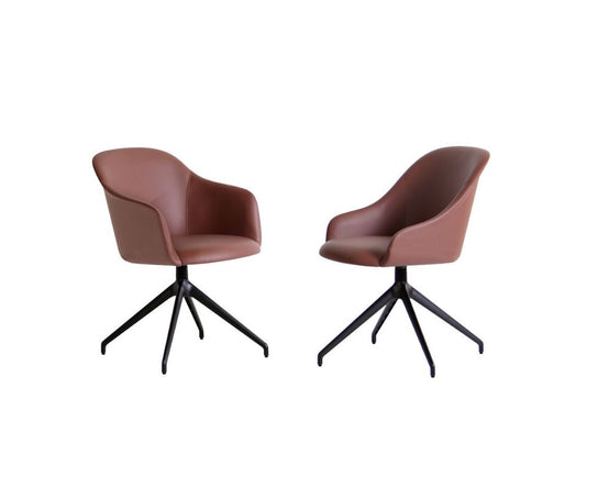 Lyz Fully Padded Seat w/Fourr-Star Metal Base Potocco