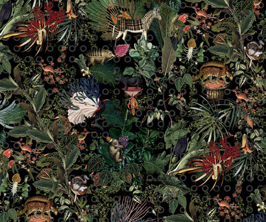 Menagerie of Extinct Animals Raven Rectangle Rug Moooi