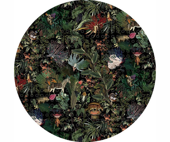 Menagerie of Extinct Animals Raven Round Rug Moooi