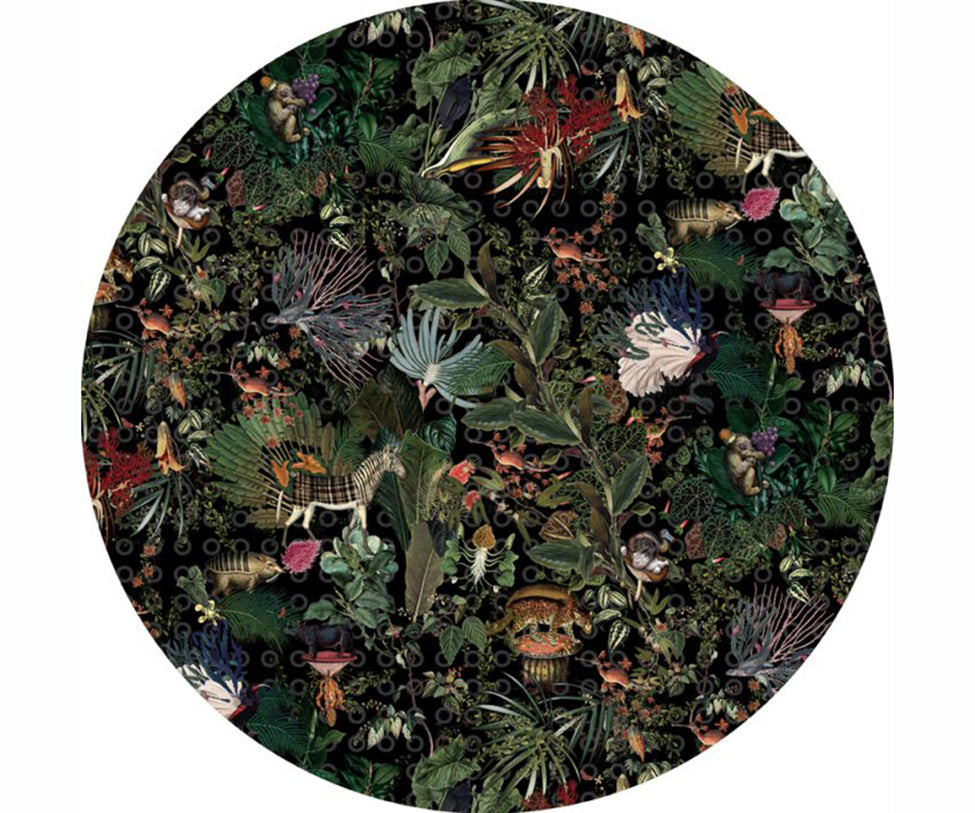 Menagerie of Extinct Animals Raven Round Rug Moooi