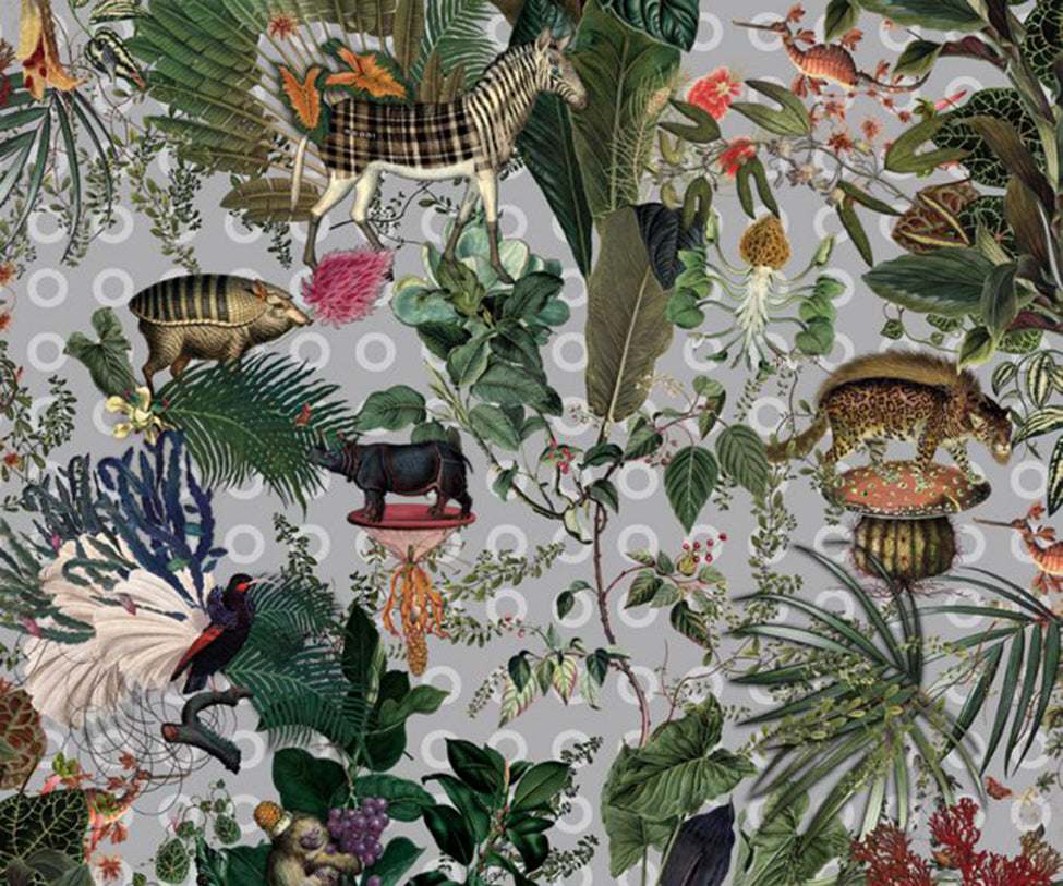 Menagerie of Extinct Animals Cloud Rectangle Rug Moooi