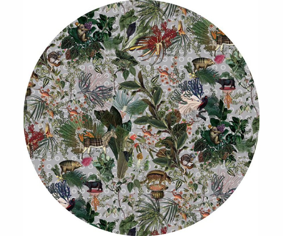 Menagerie of Extinct Animals Cloud Round Rug Moooi