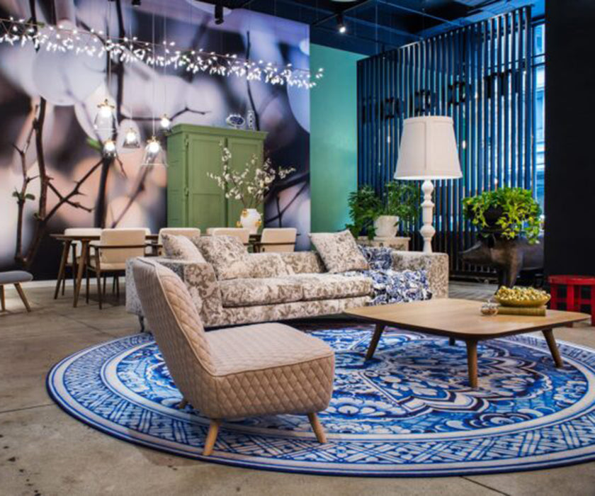 Delft Blue Plate Rug Moooi