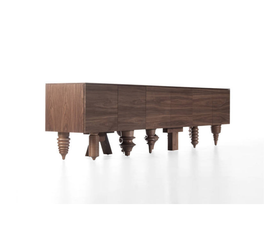 High end Walnut Multileg Cabinet by BD Barcelona Casa Design