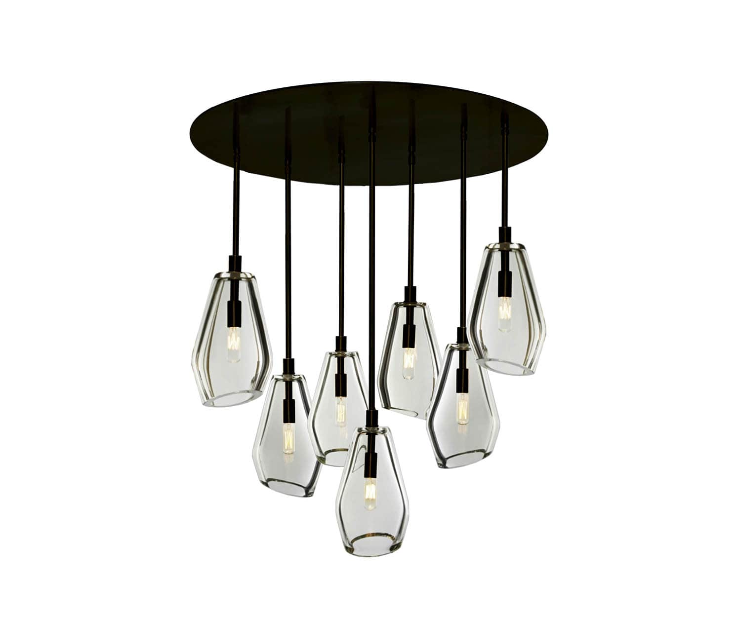 High end Muse 30” Ø 7-Light Chandelier by Zia Priven Casa Design