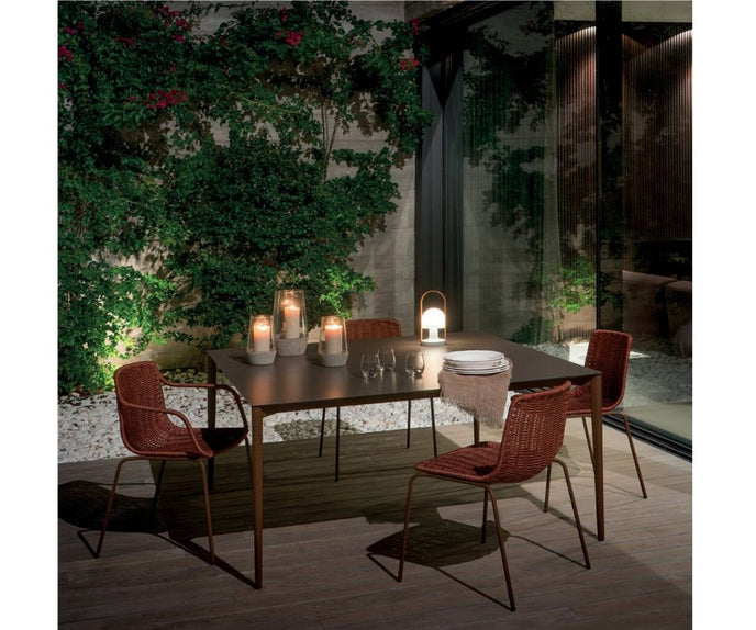 High end Nude Outdoor Square Dining Table by Expormim Casa Design