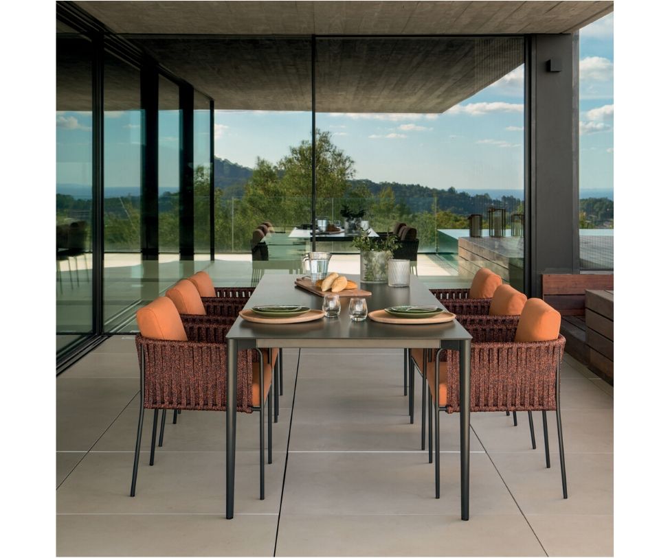 Nude Outdoor Rectangular Dining Table