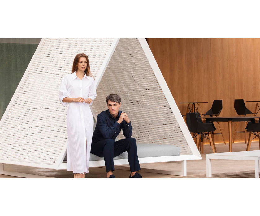 Vineyard Daybed Woven Rope Roof | Vondom