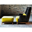 Vibieffe 430 Opera Armchair Black and Yellow Leather