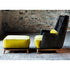Vibieffe 430 Opera Armchair Black and Yellow Leather