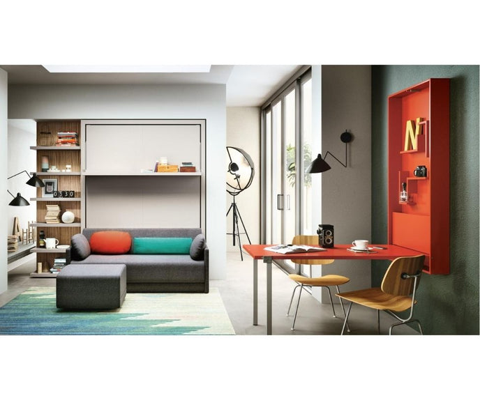 High end Oslo Wall Bed With Sofa by Clei Casa Design