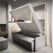 High end Oslo Wall Bed With Sofa by Clei Casa Design