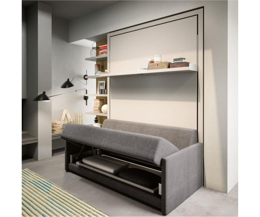 High end Oslo Wall Bed With Sofa by Clei Casa Design