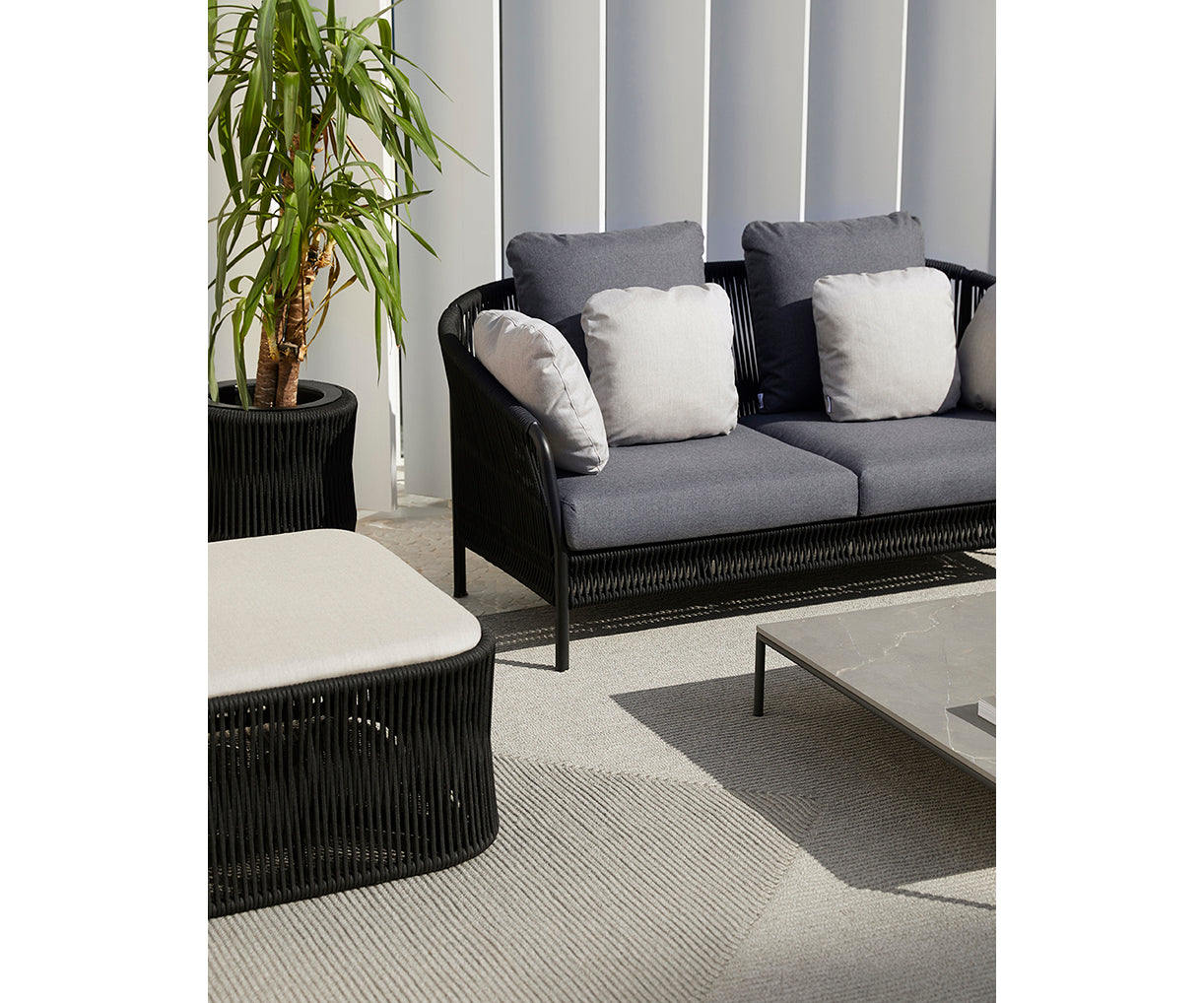 Weave Square Ottoman | Point 1920