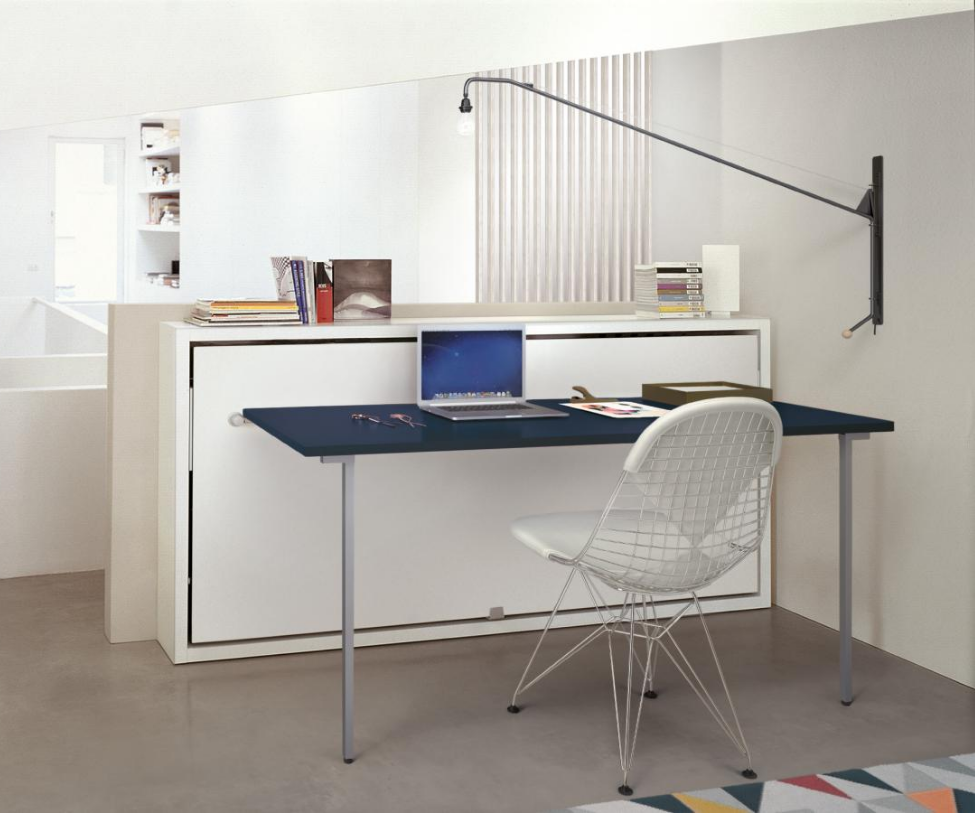 Clei Home Office is a Stylish Cabinet with Folding Desk