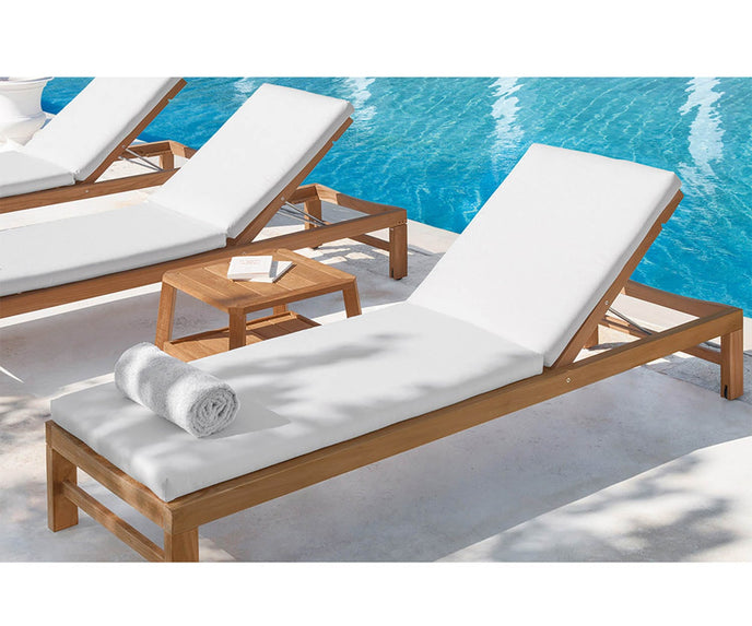 High end Sand Teak Sunbed by Ethimo Casa Design