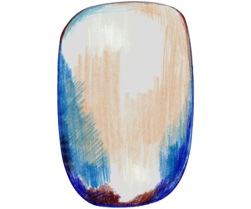 Scribble Blue / Grey / Beige Rug Moooi