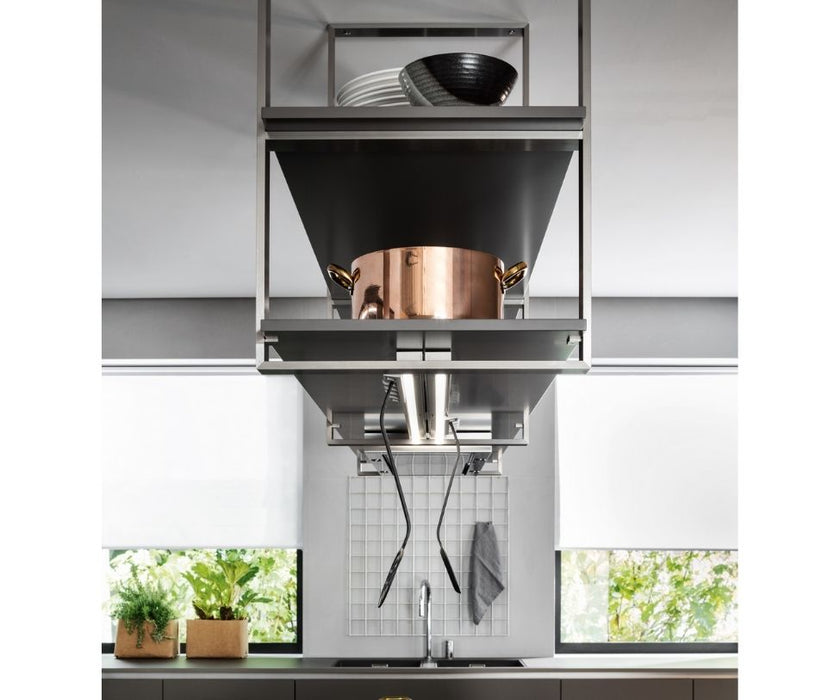 High end Floor Sample Suspended Kitchen Shelf with LED light by Molteni&C Casa Design
