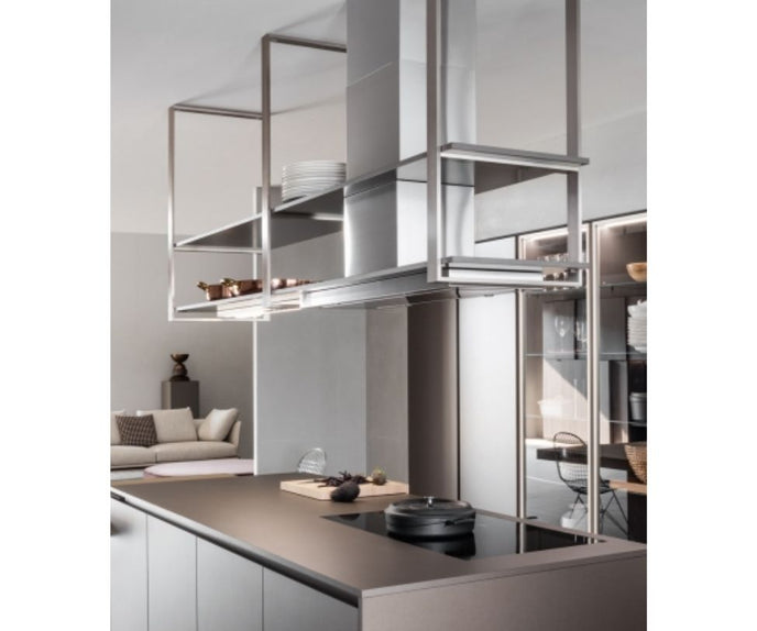 High end Floor Sample Suspended Kitchen Shelf with LED light by Molteni&C Casa Design