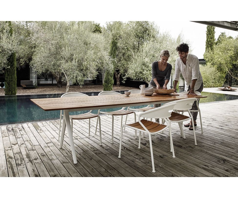 Split Outdoor Dining Table Gloster