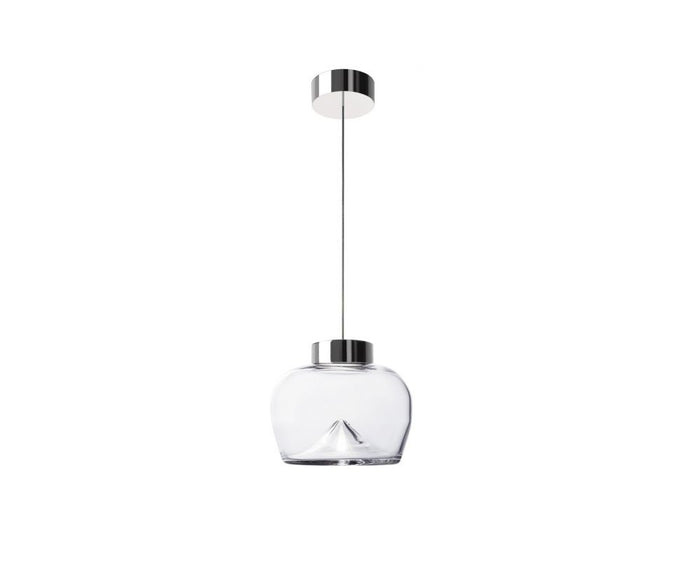 Leucos Aella Bold Suspension Transparent and Chrome