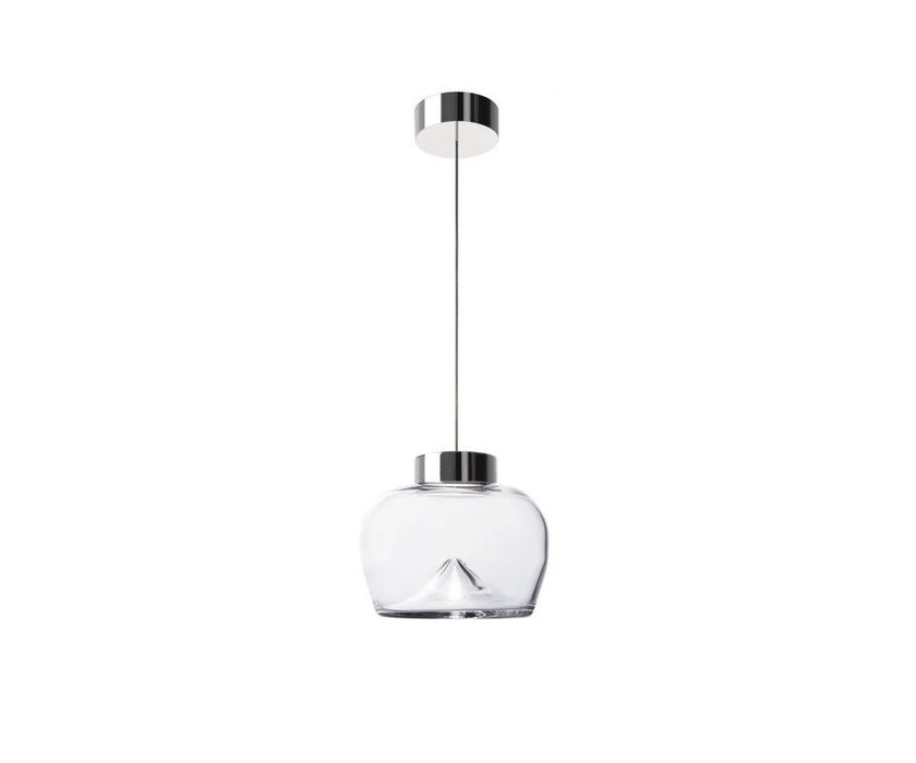 Leucos Aella Bold Suspension Transparent and Chrome