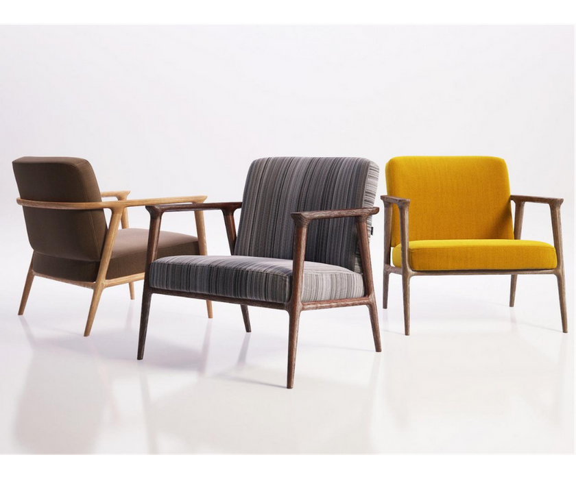 Moooi Zio Lounge Armchair Oak Frame